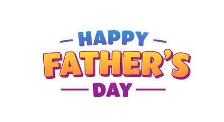 Fototapeta premium Cute Happy Father’s Day sticker for special dads