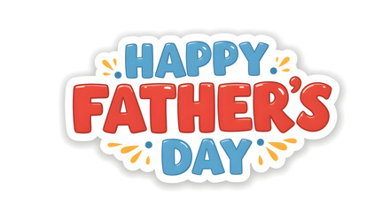 Happy Father’s Day sticker with colorful cheerful design