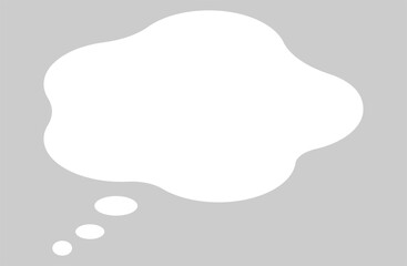 Thinking Cloud Speech Bubble – Flat Vector Style