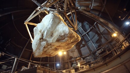 Gigantic Mirror Blank Inside Observatory Dome