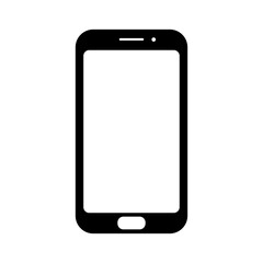 Mobile phone smartphone icon vector illustration. simple black icon	