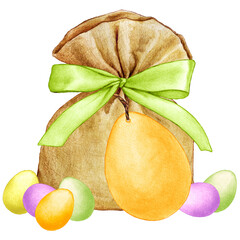 watercolor hand drawing of spring favors