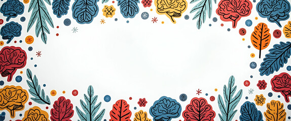 Philosophical Symbols and Abstract Brain Frame: Creative Ideas for World Philosophy Day - Unique Photo Stock Concept with Copy Space for Your Thoughts