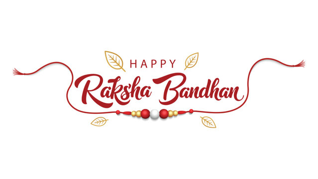 Happy Raksha Bandhan Vector Illustration with Decorative Rakhi and Typography