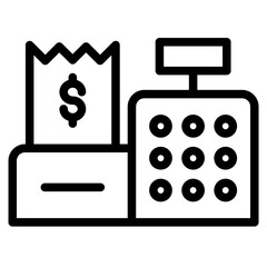 Cashier icon vector illustration