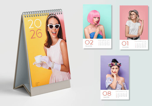 2026 Standing Desk Calendar Layout       