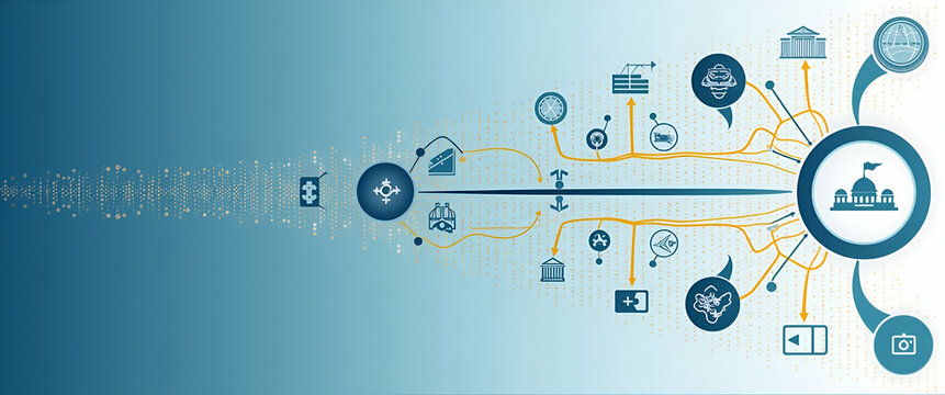 High Resolution Visual: Transformative Impact of Global Trade Agreements on Regulatory Harmonization, Export-Import Flows & Economic Growth - Photo Stock Concept with Empty Space