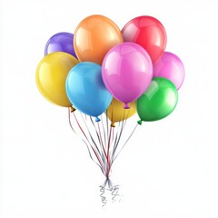 Colorful balloons in various shapes and sizes for celebrations