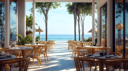 Seaside hotel breakfast experience