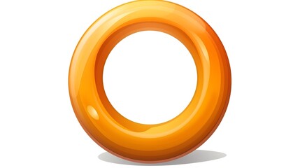 Illustration of a Cartoon Letter O Isolated on White Background for Design Projects