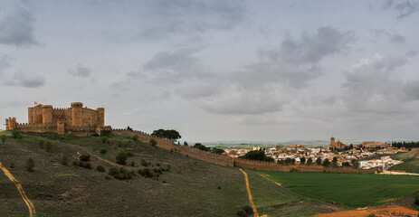 Overview of the Belmonte Castle, Cuenca, Spain.