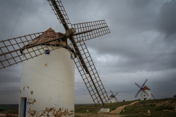 Windmills, Mota del Cuervo, Cuenca, Castilla la Mancha, Spain.