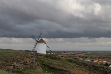 Windmills, Mota del Cuervo, Cuenca, Castilla la Mancha, Spain.