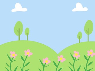 Spring background Illustration Design 