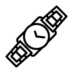 Watch Vector Line Icon Design