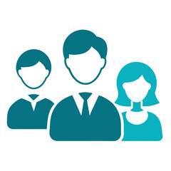 people silhouette icon on white background