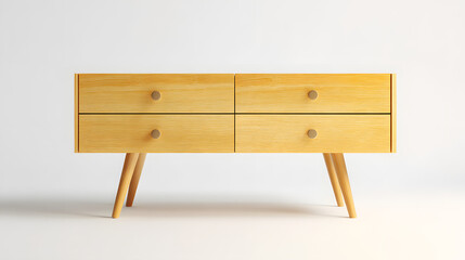 A wooden dresser with four drawers