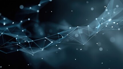 Fototapeta premium Abstract network visualization shows connection points and structure for science or technology concept