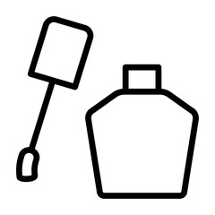 Nail Polish Vector Line Icon Design