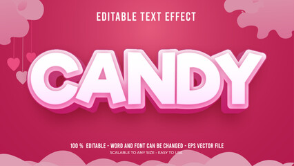 candy editable text effect