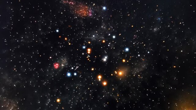 Journey through expanding cosmic galaxies in a starry universe