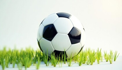 Obraz premium New pristine white football on white background , perfect, white