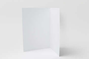 One blank greeting card on light background