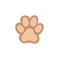 Cartoon animal paw print
