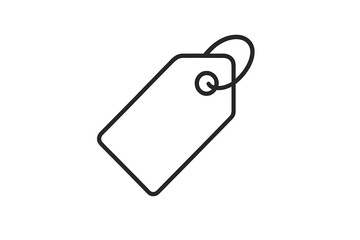 Simple blank tag laying on a flat surface for labeling and organization in various settings