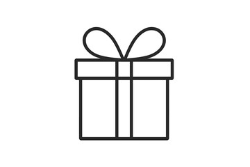 Gift box with a bow designed for celebrations and special occasions such as birthdays or holidays