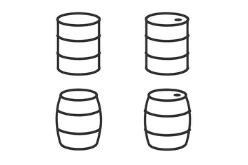Illustrations of various barrel designs used in storage and transportation of liquids