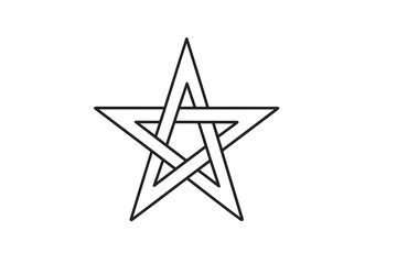 Symbolic representation of interwoven stars in a geometric design highlighting balance and harmony
