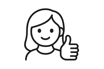 Happy person giving thumbs up in a cheerful gesture of approval and positivity during a bright day
