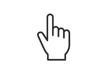 Obraz premium Hand gesture indicating direction in a simple and minimalistic design perfect for various communication contexts