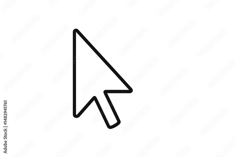 Fototapete Graphic representation of a mouse cursor symbolizing navigation and interaction with technology on a digital platform