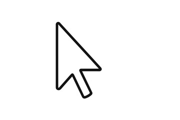 Graphic representation of a mouse cursor symbolizing navigation and interaction with technology on a digital platform