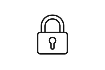 Simple lock icon representing security and privacy in digital communication or physical access control