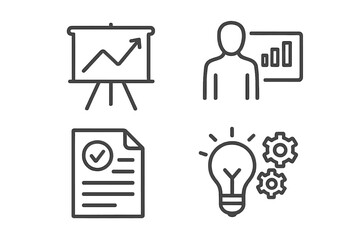 Business growth analysis with charts, presentations, and innovative ideas in a corporate setting during a brainstorming session