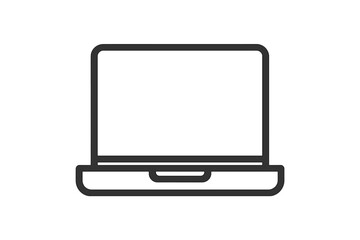 Minimalist design of an open laptop showcasing a clean screen in a modern workspace setting