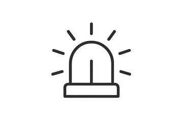 Emergency alert light signals urgency during a situation requiring immediate attention for public safety