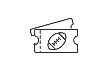 Football ticket design for an exciting match in a stadium during the fall season of 2023