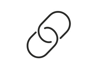 Link symbol representing connection and association in digital communication and design