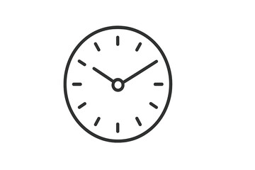 Simple clock face showing time with minimalistic design and clean lines to represent modern aesthetics in timekeeping