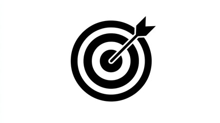 Dart hitting the bullseye represents target accuracy and goal achievement