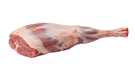 Raw Lamb Leg Isolated on White Background, Fresh Lamb Leg Cut Perfect for Meat Advertisements, Premium Lamb Leg Ideal for Recipes, lamb leg PNG image