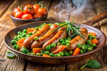 Delicious Boiled Sausage & Vegetables - Healthy Comfort Food