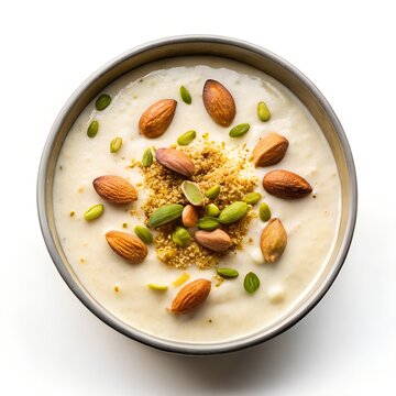 Sweet Semai Dessert with Almond Garnish photo