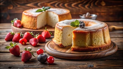 Delicious Angel Ring Cake: Heavenly Homemade Dessert Photography