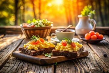 Delicious & Unexpected Breakfast: Hash Brownies, Salmon & Scrambled Eggs