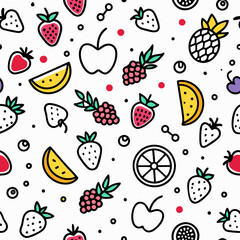 Fruit pattern with vibrant colors